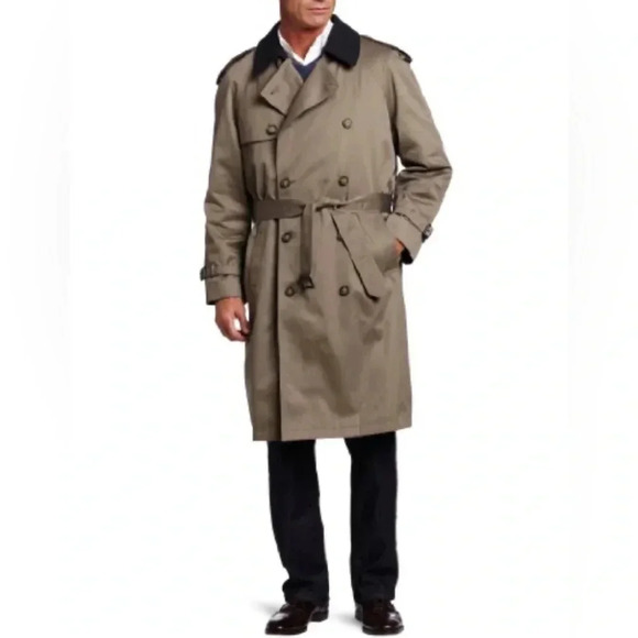 Hart Schaffner Marx Burnett Trench Coat, Loden, 40R Long NWT - Picture 1 of 12